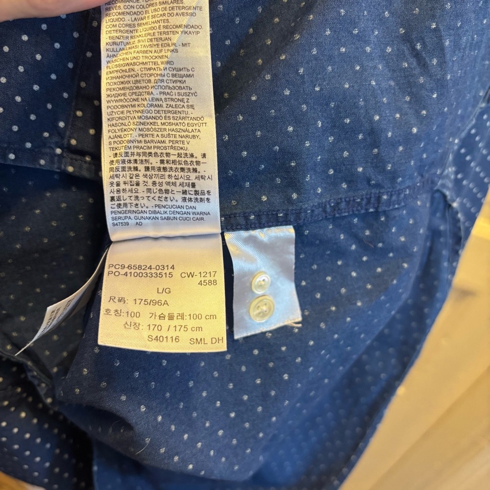 Levi’s Button Down, Collared Shirt Indigo Dyed Wi… - image 8